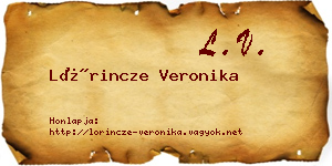 Lőrincze Veronika névjegykártya