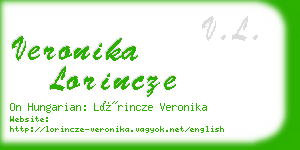 veronika lorincze business card